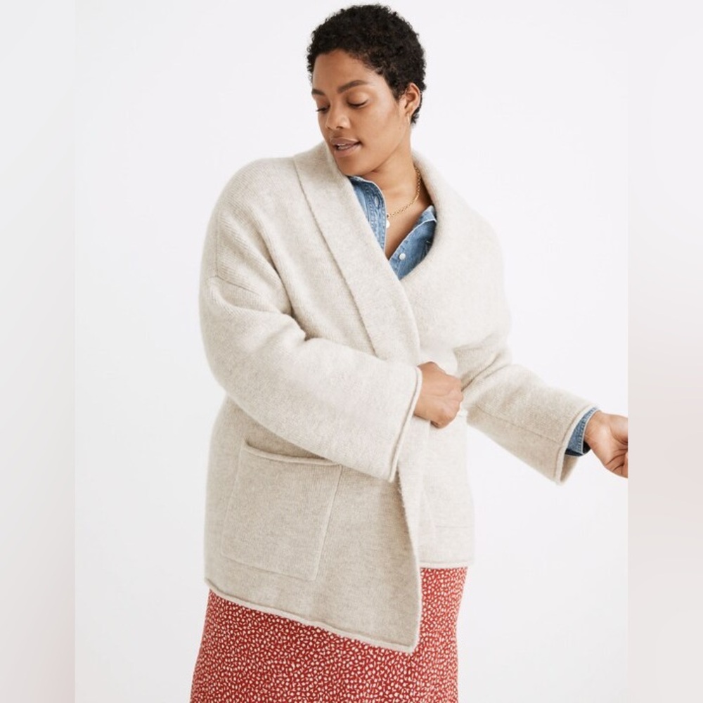 Madewell Mclean Shawl-Collar Cardigan Sweater, Size Large